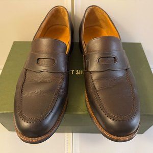 Beckett Simonon Men's Roy Loafer Pull-up leather Brown Sz 9.5